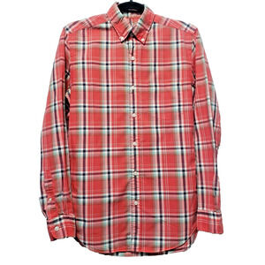 J.Crew Shirt Men's Size XS  Red Plaid Button Down Lightweight 100% Cotton